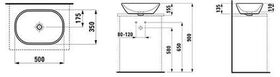 Laufen Waschtisch-Schale LUA 500x355mm ohne Überlauf weiß LCC