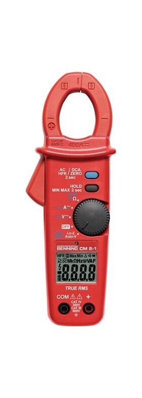 Stromzangenmultimeter CM 2-1 0,01 A-400 A CAT IV 600 V,CAT III 100 V BENNING