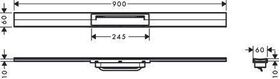 HG Duschrinne RainDrain Flex kürzbar, freie Montage 900mm chrom