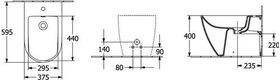 V&B Stand-Bidet SUBWAY 3.0 370x595mm mit ÜL mit HL we