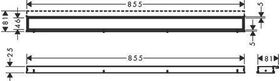 HG Duschrinne RainDrain Match m höhenverstellb Rahmen 900mm mattweiß