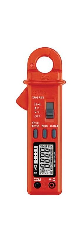 Stromzangenmultimeter CM 2 100 mA-300 A AC,10 mA-300 A DC CAT III 300 V BENNING