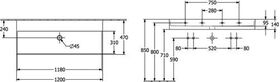 V&B Waschtisch 2.0 MEMENTO 1200x470mm o ÜL o HL stone white C+