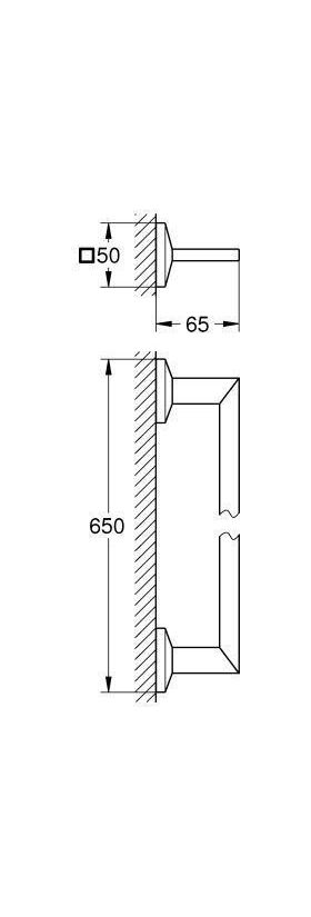 GROHE Badetuchhalter Allure Brilliant 650mm chrom