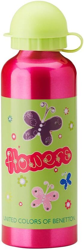 Benetton Aluminium Trinkflasche Butterflies, 500ml, 1 Stück