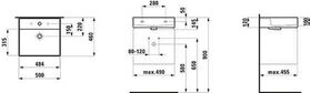 Laufen Waschtisch KARTELL 500x460mm unterbauf m ÜL o HL weiß LCC