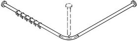 Hewi Vorhangstange SERIE 801 d= 33mm 900x900mm, 18 Ringe maigrün