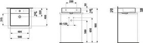 Laufen Aufsatzwaschtisch KARTELL 500x460mm Use geschli m ÜL 1 HL-Ausf. gr