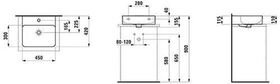 Laufen Aufsatzhandwaschbecken VAL 450x420mm m ÜL 1 HL-Ausf. weiß LCC