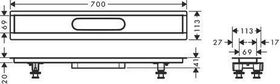 HG Installationsset uBox universal für Duschrinnen Fertigsets 700mm