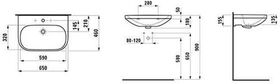 Laufen Waschtisch LUA 65x46cm o ÜL ÜLK u ge. 1 HL-A we LCC