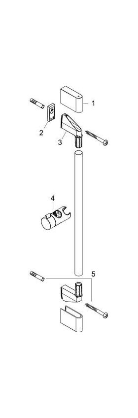 HG Brausestange UNICA´ CROMA ohne Brauseschlauch 900mm chrom