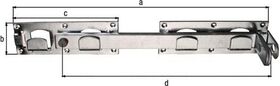 Doppeltorüberwurf L/R verwendbar 430x70x180x333mm Loch-Ø5mm 12 GAH