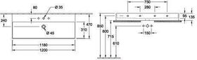 V&B Waschtisch MEMENTO 2.0 1200x470mm m ÜL f 3-L.-Armatur Sto wh C+