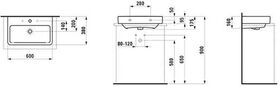 Laufen Aufsatzwaschtisch LAUFEN PRO S 60x38cm Komp. o ÜL o Hahnloch weiß LCC