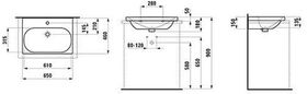 Laufen Aufsatzwaschtisch LUA 65x46cm m ÜL 1 HL-A weiß LCC