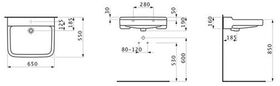 Laufen Waschtisch PRO LIBERTY 600x550mm barrierefr m HL m ÜL weiß