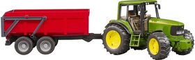 John Deere 6920 mit Wannenkippanhänger