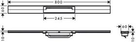 HG Duschrinne RainDrain Flex kürzbar, freie Montage 800mm mattweiß