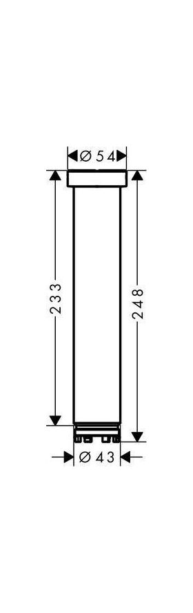 Verlängerungsrohr AXOR Decke, 230mm chrom