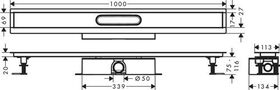 HG Komplettset uBox universal f Duschrinnen Fertigsets Standard 1000mm