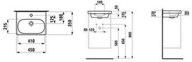 Laufen Handwaschbecken LUA 45x34cm unterbauf m ÜL 1 HL-A weiß