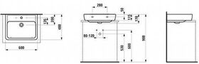 Laufen Aufsatzwaschtisch LAUFEN PRO A m ÜL 1 HL-Ausf. 600x480mm weiß