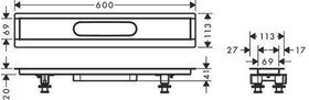 HG Installationsset uBox universal für Duschrinnen Fertigsets 600mm