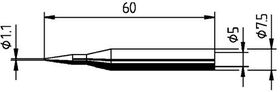 Lötspitze Serie 172 bleistiftspitz B.1,1mm 0172 BD/SB ERSA