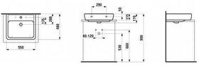 Laufen Aufsatzwaschtisch LAUFEN PRO A m ÜL 1 HL-Ausf. 550x480mm weiß