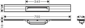 HG Duschrinne RainDrain Flex kürzbar, Wandmontage 700mm mattweiß