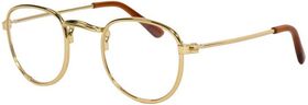 Pu-Lesebrille, gold