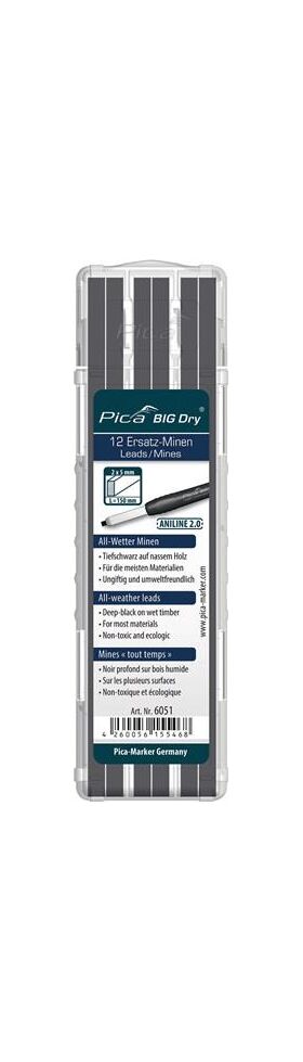 Minenset Pica BIG-Dry 12x graphit/schwarz nasses HO 12 Minen/Set