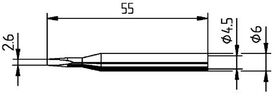 Lötspitze Serie 162 meißelförmig B.2,6mm 0162 KD/SB ERSA