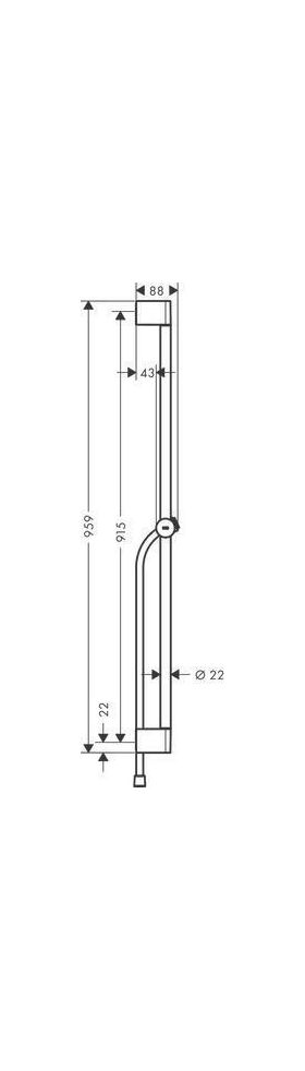 HG Brausestange UNICA PULSIFY 900mm chrom