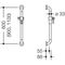 Hewi Brausehalterstange SERIE 801 d= 33mm 1100mm orange