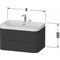 Duravit Waschtischset HAPPY D.2 PLUS 775x490mm ohne Hahnloch weiß hochglanz