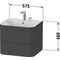 Duravit Waschtischset HAPPY D.2 PLUS 2 Schubk 575x490mm o HL No we seidenmatt