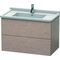 Duravit Waschtischunterbau L-CUBE 469x820x558mm eiche kaschmir