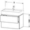 Duravit Waschtischunterbau L-CUBE 544x484x459mm weiß hochglanz