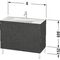 Duravit Waschtischunterbau L-CUBE m WT Vero Air 698x800x480mm 1 HL sw hgl