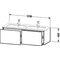 Duravit Waschtischunterbau XSQUARE 400x1280x478mm graphit matt