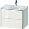 Duravit Waschtischunterbau XSQUARE 560x710x478mm 2 Schubk weiß hochglanz