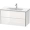 Duravit Waschtischunterbau XSQUARE 1010x560x478mm 2 Schubk we hgl ES Ah Mi.