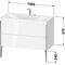 Duravit Waschtischunterbauset XVIU 1000x480mm e HL sw ma / we s-matt Ra B2