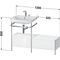 Duravit Waschtischset HAPPY D.2 PLUS 1200x490mm 2 Hahnlöcher weiß supermatt