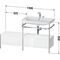 Duravit Waschtischset HAPPY D.2 PLUS 1400x490mm ohne Hahnloch taupe supermatt