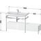 Duravit Waschtischset HAPPY D.2 PLUS 1600x490mm 2 Hahnlöcher weiß supermatt