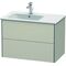 Duravit Waschtischunterbau XSQUARE 560x810x478mm, Becken links taupe matt