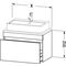 Duravit Konsolenunterschrank DURASTYLE 512x600x478mm graphit matt